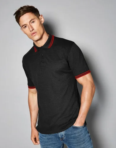 Polo Classic Fit Uomo , Colletto a Contrasto Black / Yellow
