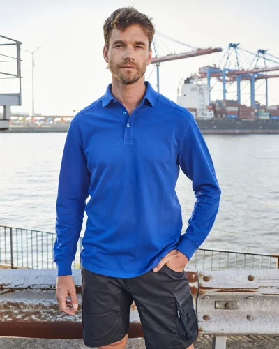 Polo uomo  maniche lunghe easy-care