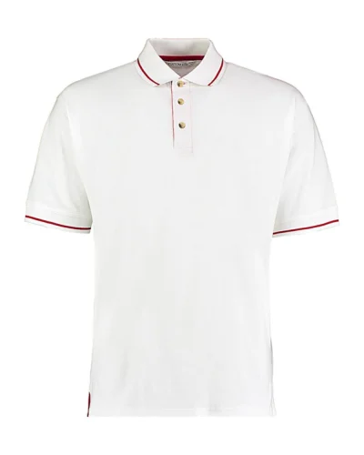 Polo uomo St. Mellion Classic Fit cotone piqué regular White / Red