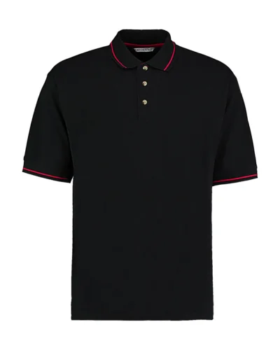 Polo uomo St. Mellion Classic Fit cotone piqué regular Black/Red