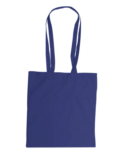 Shopper in cotone Amanda con manici lunghi Blu
