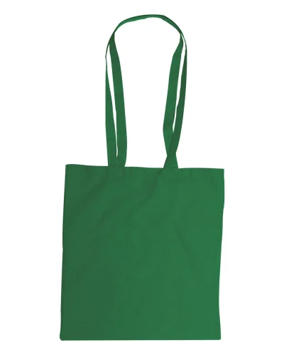 Shopper in cotone Amanda con manici lunghi Verde