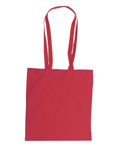 Shopper in cotone Amanda con manici lunghi Rosso