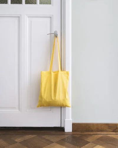 Shopper in cotone Amanda con manici lunghi
