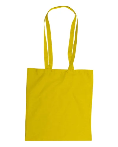Shopper in cotone Amanda con manici lunghi Giallo