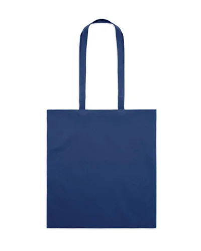 TURA COLOUR Shopper cotone biologico 180g UE, 36x41cm, Nature Blu