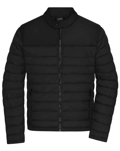 Giacca imbottita uomo , idrorepellente, 100% poliestere riciclato Black