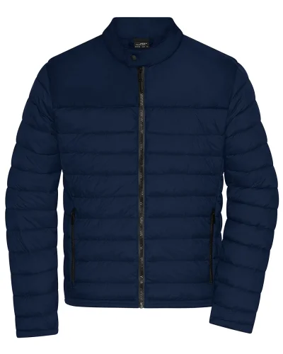 Giacca imbottita uomo , idrorepellente, 100% poliestere riciclato Navy