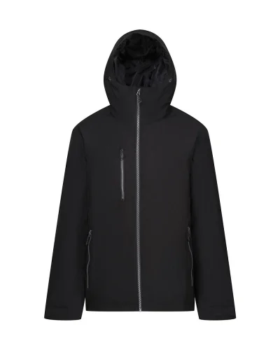 Navigate Giacca Impermeabile Isotex 10000 Uomo, 100% Poliestere Black/Seal Grey