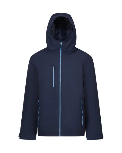 Navigate Giacca Impermeabile Isotex 10000 Uomo, 100% Poliestere Navy/French Blue