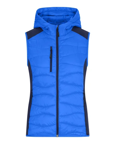 Doxa Hybrid Vest Donna, pile trapuntato, SoronaAura, zip YKK Blue/navy