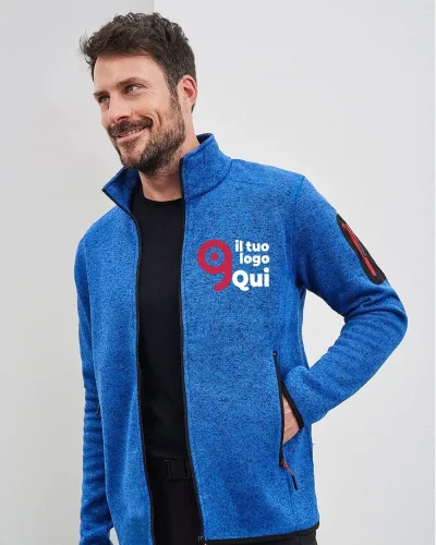 Giacca Fleece Uomo, Regular Fit, Poliestere