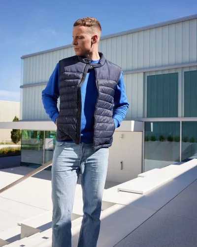 Gilet imbottito uomo  in poliestere riciclato idrorepellente