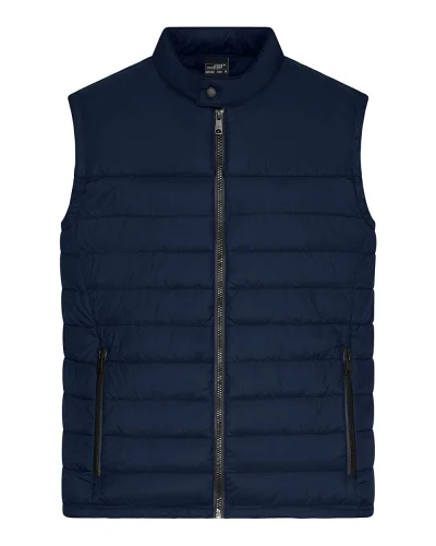 Gilet imbottito uomo  in poliestere riciclato idrorepellente Navy