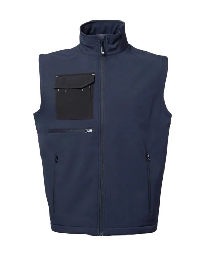 Gilet Zermatt Soft Shell 3 strati, impermeabile e traspirante Navy