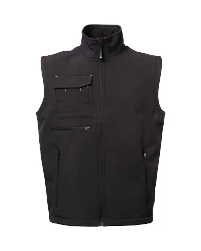 Gilet Zermatt Soft Shell 3 strati, impermeabile e traspirante Black