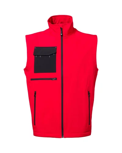 Gilet Zermatt Soft Shell 3 strati, impermeabile e traspirante Red