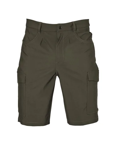 Sestri Pantalone Corto Multitasche Uomo, Elasticizzato UPF 50+ Army Green