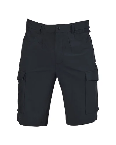 Sestri Pantalone Corto Multitasche Uomo, Elasticizzato UPF 50+ Black