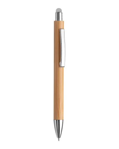Penna a sfera bamboo B-Stylus touch screen con refill Bianco