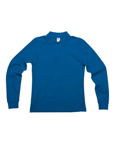 Evolution Black Spider Polo Donna Manica Lunga Cotone 180g Royal blue