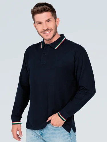 Polo uomo manica lunga Italia