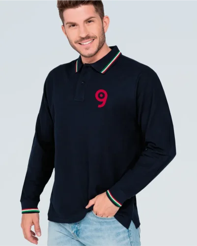 Polo uomo manica lunga Italia