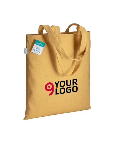 Shopper eco in cotone riciclato 280g - 38x42cm - manici lunghi