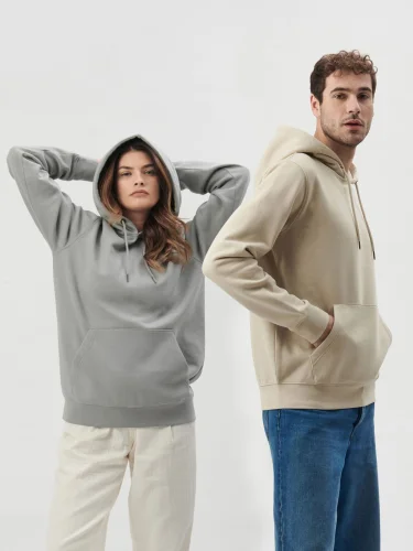 Felpa promozionale  Pepper unisex in cotone bio con cappuccio