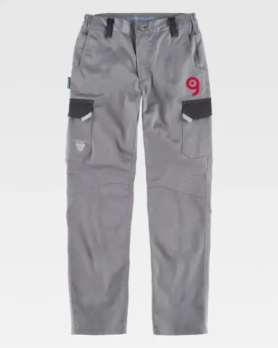 Pantalone bicolore elasticizzato FUTURE, rinforzato e riflettente