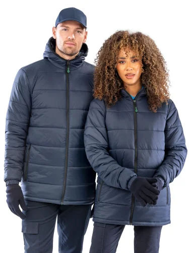 Parka imbottito uomo nylon riciclato antivento