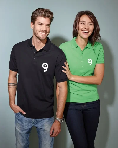 Polo donna James & Nicholson in piqué elasticizzato, manica corta