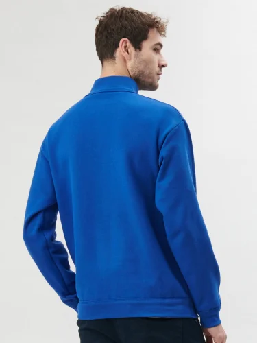 Felpa Ranger mezza zip uomo, cotone riciclato, made in Italy