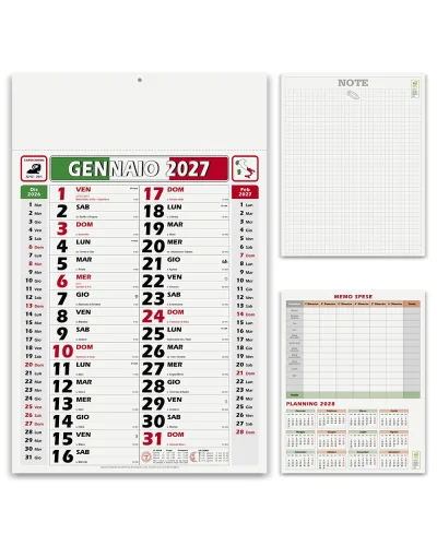 Calendario Olandese Italy 2027 mensile, 29x47 cm carta patinata