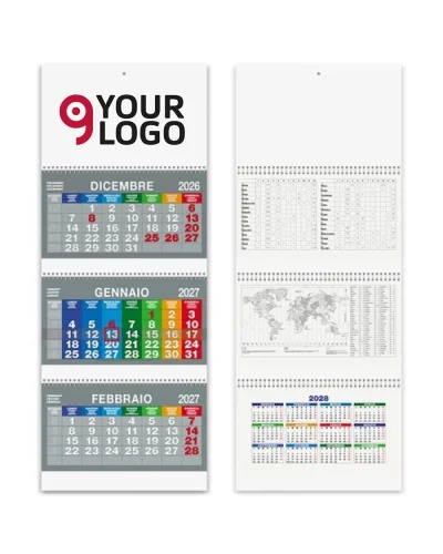 Calendario trittico Spiral Color