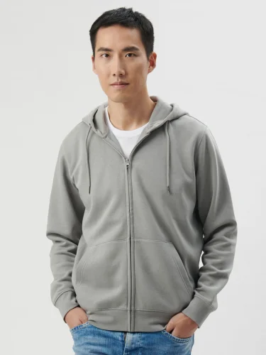Felpa Chili doppio strato zip, cotone bio, interna felpata