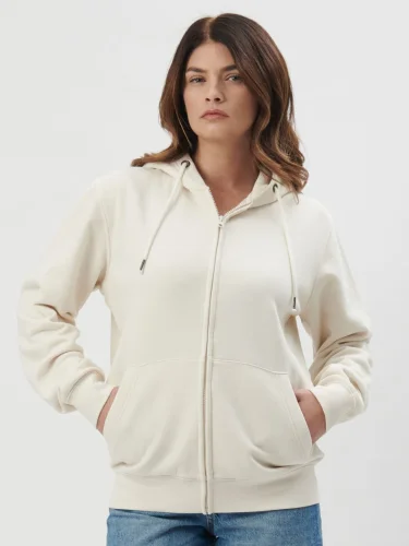 Felpa Chili doppio strato zip, cotone bio, interna felpata