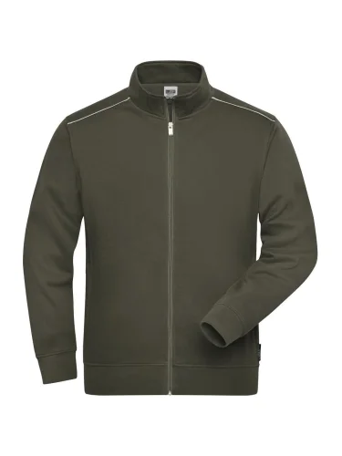 Felpa da lavoro con zip SOLID uomo, cotone/poliestere