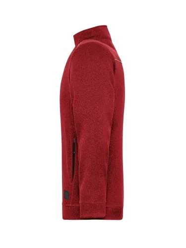 WORKWEAR PRO Giacca in pile melange uomo con zip, 280g, grigia