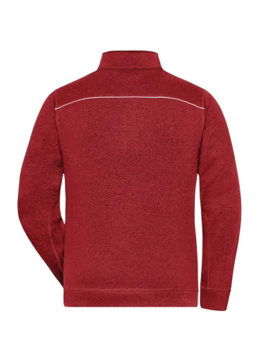 WORKWEAR PRO Giacca in pile melange uomo con zip, 280g, grigia