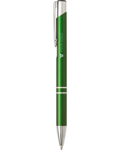 Penna a sfera Delia in alluminio blu con refill Dokumental Ink
