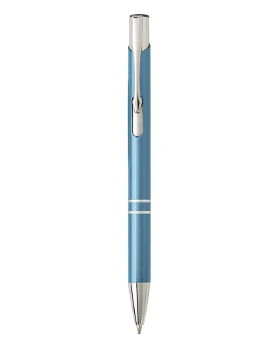 Penna a sfera Delia in alluminio blu con refill Dokumental Ink Aqua