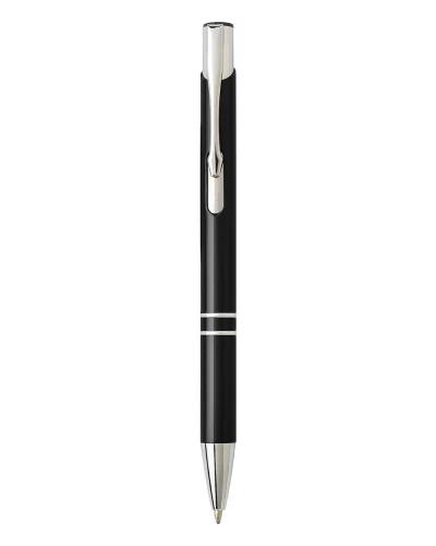 Penna a sfera Delia in alluminio blu con refill Dokumental Ink Black
