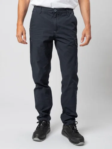 Pantalone Power multitasche elasticizzato HiViz, cotone 260g