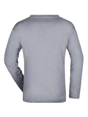 T-shirt uomo manica lunga cotone 150g, regular fit, zip,