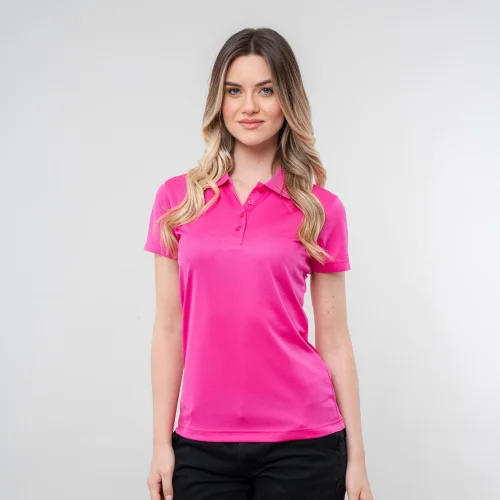 Polo sportiva donna Wimbledon 100% poliestere, colletto rib Regular