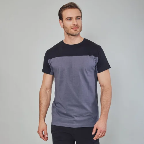 T-shirt Oviedo bicolore uomo, manica corta