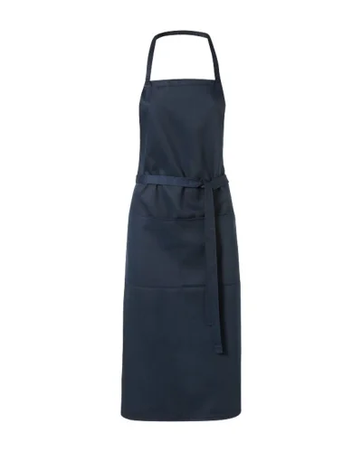 Grembiule Viera lungo con 2 tasche, twill robusto 100x70 cm Navy