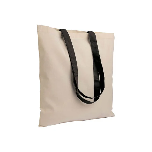 Borsa shopper GRS in cotone riciclato, manici colorati 38x42 cm
