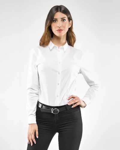 Camicia donna Welcome manica lunga, stile casual